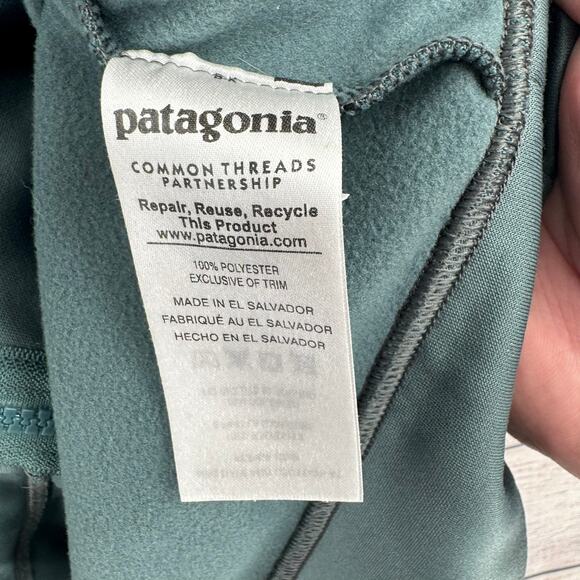 Patagonia Arched Type '73 PolyCycle Full-Zip Hoody Mens Large Slate Blue Green - Picture 13 of 16